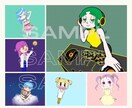 レトロかわいい女の子(*´꒳`*)イラスト描きます アイコン挿絵などにどうぞ。3〜4頭身のミニキャラです♪ イメージ1