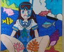 A4でアナログのオリジナルイラストを描きます アナログのオリジナルイラストなら線描く書房がオススメ イメージ6
