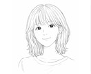 ゆる線でSNS、名刺用の線画似顔絵を作成します SNS・名刺・アイコンに使いやすい線画似顔絵 イメージ5