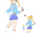 ファンシーで瑞々しい女の子イラスト描きます ファッション色彩をもつ現役デザイナーが描きます イメージ7