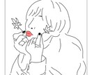流行りのニュアンス系シンプル線画描きます ご希望の写真をシンプル線画に!アイコンにもおすすめです イメージ6