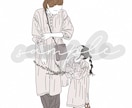 可愛い線画イラスト描きます 家族のお写真や恋人とのお写真をイラストにしませんか？ イメージ2