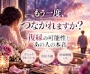 復縁の可能性とあの人の本音・今後を丁寧に占います 音信不通・ブロック・冷却期間★今どう動くべきか、読み解きます イメージ1