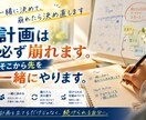 一緒に決めて、崩れたら決め直します 計画は必ず崩れます。そこから先を一緒にやります。 イメージ1