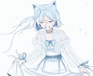 キャラメインの目を引く一枚イラスト描きます 簡易背景は無料！初めての方も丁寧に対応します イメージ1