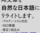 AI文章を人の目で自然な日本語にリライトします ブログ・SEO向けに人の目で調整 イメージ1