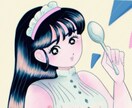 レトロな人物イラストを描きます 広告のイメージイラストやSNSのアイコンなど イメージ2