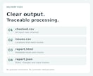 複数CSVの集計とデータ不備チェックを代行します 3ファイル・5千行まで。集計と確認一覧を納品 イメージ3