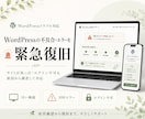 WordPressの不具合・エラーを緊急復旧します サイトが真っ白・ログイン不可を原因から復旧 イメージ1