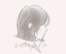 シンプルな横顔アイコン作成致します シンプルなアイコンがお好みな方におすすめです★ イメージ8