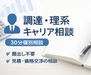 研究開発→資材調達の悩み30分相談うけます 見積・価格交渉・配属後の不安を整理 イメージ1