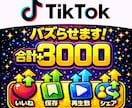 あなたのTikTokの動画をバズらせます いいね、再生数、セーブ、シェアを合計3000増加させます！ イメージ1