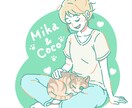 お洒落で温かいニューレトロ似顔絵イラスト描きます バラバラの写真も一枚絵に！雑貨のようなお洒落なギフト似顔絵 イメージ4