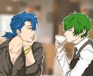 かっこいい男性キャラクターを描きます SNSアイコン、腐、夢なんでも描きます！ イメージ1