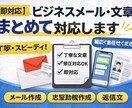 即対応 ビジネスメール文章作成まとめて対応します メール・志望動機・返信文など幅広く対応OK イメージ1