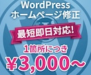 WordPressの修正【最短即日対応】します ちょっとだけ変更したい方向け！しかも1箇所3000円から！ イメージ1