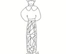 モノクロ顔なしの人物イラスト描きます ライフスタイルやファッションサイトのイラスト、プレゼントにも イメージ1