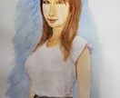 似顔絵・肖像画をリアル調の水彩画で描きます 写真以上にさらに魅力的に表現します イメージ1