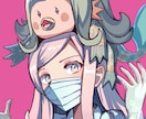 SNS用のキャラアイコンを制作します 美少女絵から似顔絵まで様々なイラストを奇麗に仕上げます！ イメージ1