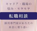 転職や職場についての不安を採用専門家が伺います 採用専門家があなたの本音に寄り添い、アドバイスします イメージ1