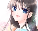 優しくて綺麗な少女漫画タッチのアイコン描きます キラキラの女の子を描くのが得意です！！ イメージ1