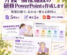 介護・福祉施設の研修資料を作成しますます 介護現場の経験を活かし、伝わる資料に仕上げます イメージ1