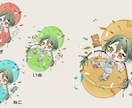 色鮮やかで可愛いミニキャラ制作します 返礼品やアイコン、配信等にご利用いただけます。 イメージ1