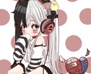 可愛い2.5頭身キャラアイコン描きます 背景なし、有りの場合単色のみで色付けします イメージ1