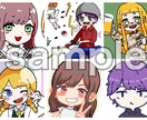 SNS等に使用いただけるアイコン制作いたします デフォルメと普通の間くらいのかわいさ！ イメージ2