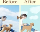 愛犬・愛猫の写真をゆるかわイラストにします 写真から、見るたび癒されるオリジナルイラストをお作りします イメージ2