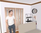 パース作成します！アパート、マンション、一軒家ます 平面図をみても、実際どう見えるの？不安を形にします！ イメージ6