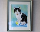 ふんわりパステル画で愛猫・愛犬の肖像画を描きます やわらかくやさしいタッチ♡愛情そのまま１枚の絵に！額縁付き イメージ3
