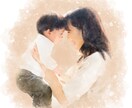 思い出の写真から水彩画風の似顔絵をつくります 大切な思い出を素敵な水彩画風に！人数無制限です イメージ1