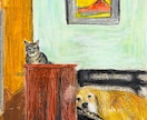 お気に入りの写真をもとにペットの肖像画を描きます オイルパステルでペットちゃんの表情や温度感を大切に描きます イメージ2