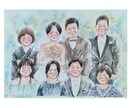 優しいタッチの絵本のような似顔絵をお描きします 還暦祝いや金婚式などのお祝いにおすすめです✩A4サイズ イメージ2