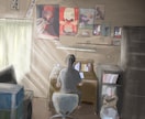 一枚絵の制作をします 現役芸大生、カラーコーディネーターによるイラスト製作 イメージ7