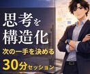 まとまらない思考を構造化し、次の一手を決めます 止まっている今を動かす30分セッション イメージ1