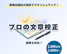 文章のプロが校正します 【商業出版編集者】誤字脱字/文体チェック！二次創作OK イメージ1