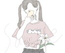 韓国風のお洒落なアイコンイラスト描きます ★あえて顔を描かないお洒落なイラスト★SNSにどうぞ イメージ4