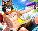 ご希望に沿った背景付きの1枚イラストを描きます SNSで活動をしている方々、商用利用をしたい方々へ イメージ6