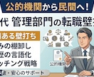 公的機関から民間！40代転職に向けた壁打ちします 40代・公的機関から民間へ！経歴を強みに変える管理部門壁打ち イメージ1