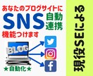 あなたのブログサイトに自動SNS連携機能追加ます ブログ記事書いて、それをSNSに投稿する手間を省きたい方へ！ イメージ1