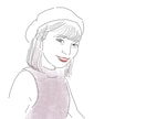 シンプルお洒落なアイコンを描きます シンプルなガールズ系線画イラストです。 イメージ4