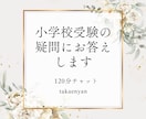 120分間チャット！小学校受験ご相談対応いたします メッセージにて、お教室や学習、学校選びなどの疑問にお答え！ イメージ1