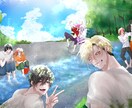 商用OK！グッズミニ絵等身絵立ち絵イラスト描きます デフォルメから等身絵・立ち絵までなんでも⚪︎ イメージ1
