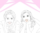 リアル風な名刺やWebでも使える似顔絵描きます 大人っぽく軽いタッチでSNSやウェディングに使えます！ イメージ1