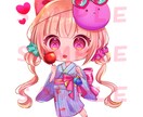 ミニキャライラスト制作します かわいいポップなミニキャライラスト、商用利用も全身もおまかせ イメージ4