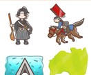 ゆるかわいいシンプルポップなイラスト制作いたします 商用◎ゆるくてかわいいアイコンやカットイラストにおすすめ！ イメージ4