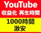 Youtube再生時間！1000時間伸ばします YouTube収益化のために必要な再生時間をサポート イメージ1