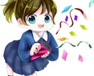 アニメ絵風アイコン描きます ミニキャラ、デフォルメ風イラストです。 イメージ1